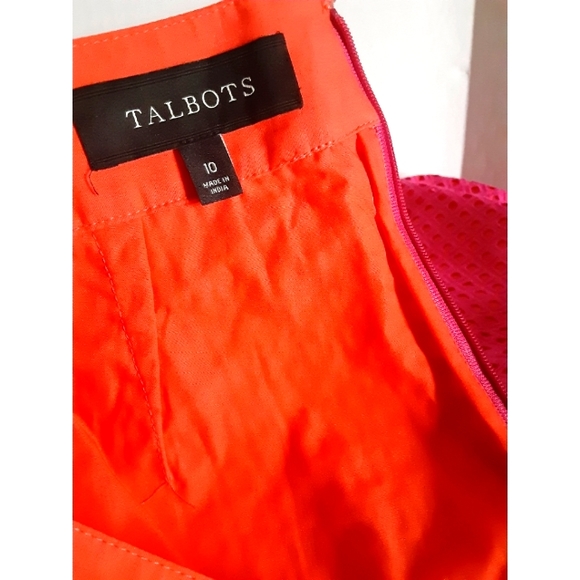 Talbots Crochet Pencil Skirt - Hot Pink/Orange - Picture 11 of 13